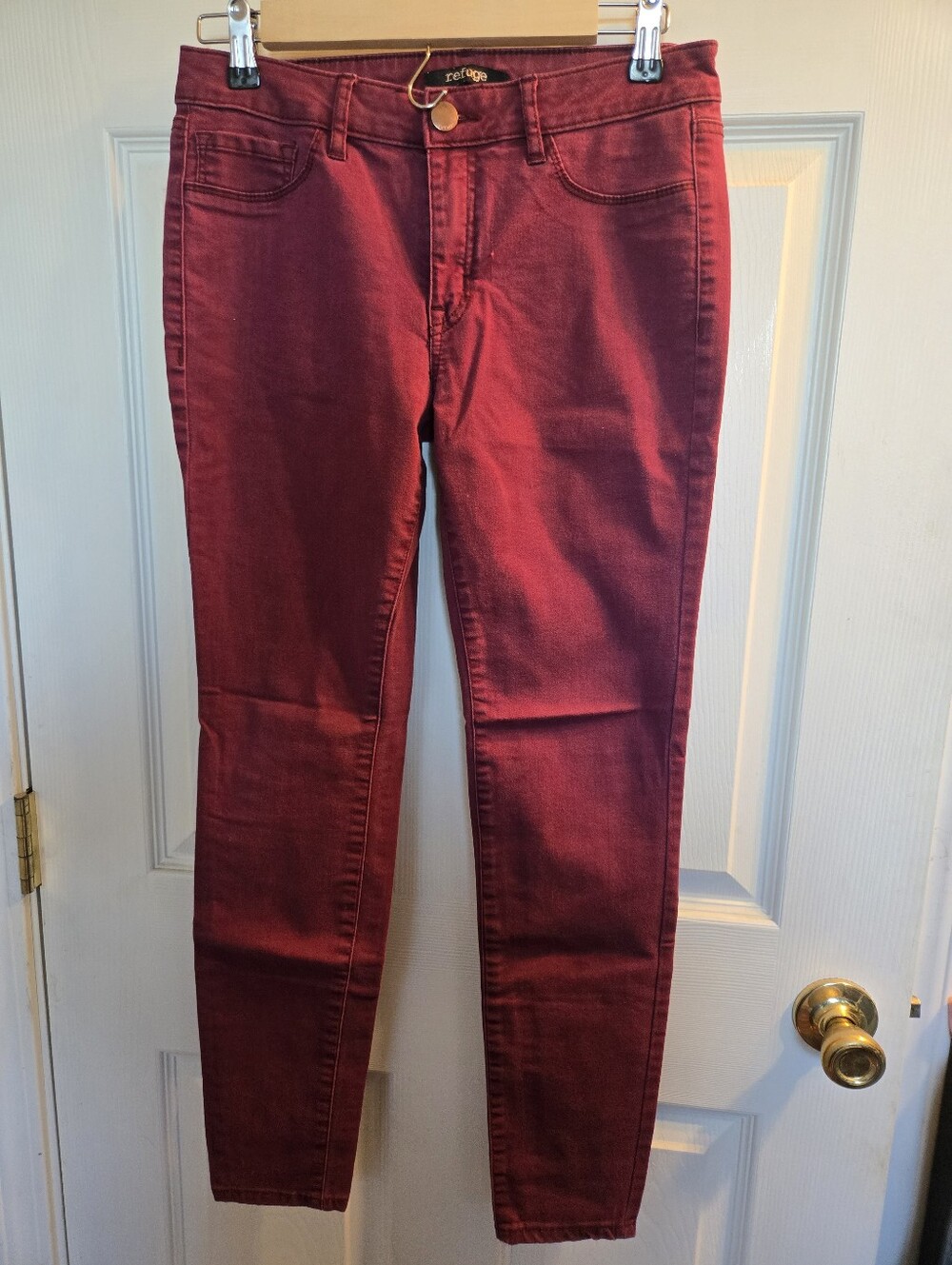 refuge Burgundy Skinny Jeans Size 6